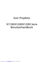 Acer X1230S Serie Benutzerhandbuch