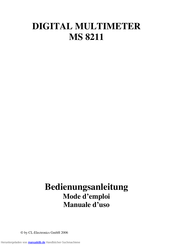 CL-Electronics MS 8211 Bedienungsanleitung