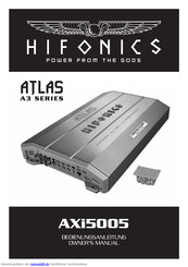 Hifonics Atlas A3 Series Bedienungsanleitung