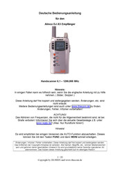 Alinco DJ-X3 Bedienungsanleitung