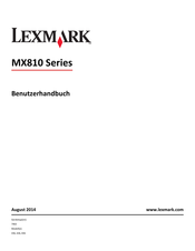 Lexmark MX810 Series Benutzerhandbuch