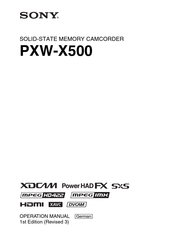Sony PXW-X500 Bedienungsanleitung