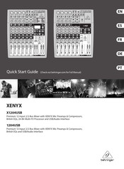 Behringer xenyx x1204usb Schnellstartanleitung