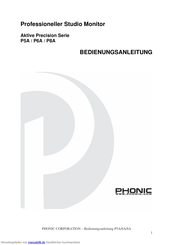 Phonic Aktive Precision P5A Bedienungsanleitung