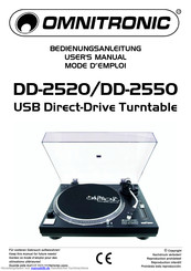 Omnitronic DD-2550 Bedienungsanleitung