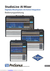 PRESONUS StudioLive Bedienungsanleitung