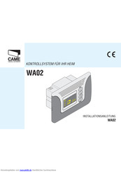 CAME WA02 Installationsanleitung