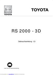 Toyota RS2000 Gebrauchsanleitung