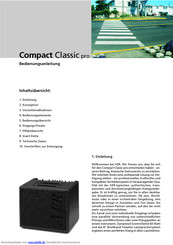 AER Compact Classic pro Bedienungsanleitung