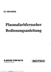 D-Boss PDP4219 Bedienungsanleitung