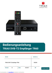 Triax TR60 Bedienungsanleitung
