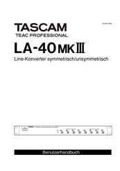 Tascam LA-40 MK 3 Benutzerhandbuch