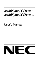 NEC MultiSync LCD1510V+ Bedienungsanleitung