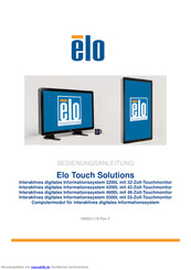 Elo Touchsystems 3200L Bedienungsanleitung