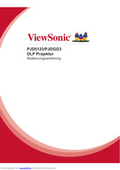 ViewSonic PJD5223 Bedienungsanleitung