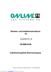 Online USV XANTO X Betriebshandbuch