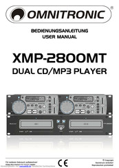 Omnitronic XMP-2800MT Bedienungsanleitung