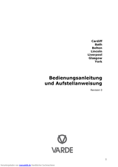 Varde BOLTON Bedienungs Und Installationsanleitung Handbuch
