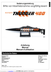 zoopa Thunder 400 Anleitung