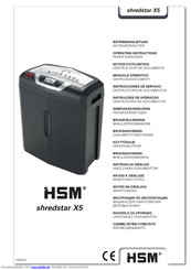 HSM shredstar X5 Betriebsanleitung