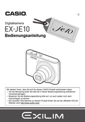 Casio EX-JE10 Bedienungsanleitung