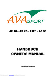 AVA Sport AR 30 Handbuch