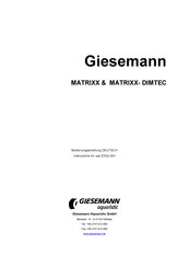 Giesemann MATRIXX- DIMTEC Bedienungsanleitung