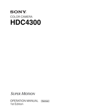 Sony HDC4300 Bedienungsanleitung