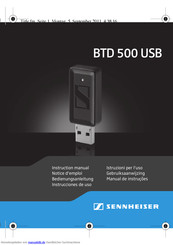 Sennheiser BTD 500 USB Bedienungsanleitung