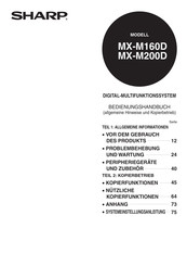 Sharp MX-M160D Bedienungsanleitung
