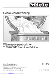 Miele T 8970 WP Premium-Edition Gebrauchsanweisung