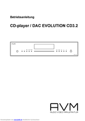 AVM EVOLUTION CD 3.2 Betriebsanleitung