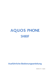 Sharp Aquos SH80F Bedienungsanleitung