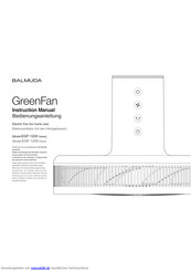 BALMUDA GreenFan EGF-1200 Series Bedienungsanleitung