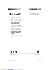 EINHELL TH-SM 2131 Dual Originalbetriebsanleitung