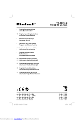 EINHELL TE-CD 18 Li- Solo Originalbetriebsanleitung