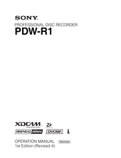 Sony PDW-R1 Bedienungsanleitung