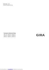Gira 2562 20 Montageanleitung Und Bedienungsanleitung