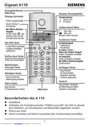 Siemens Gigaset A110 Anleitung