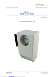 pironex piPower GSM-Switch-230V Handbuch