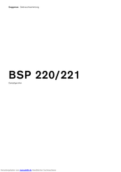 Gaggenau BSP 220 Gebrauchsanleitung
