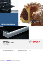 Bosch HSE720120 weiß Elektro-Standherd 60 cm mit Email-Mulde Gebrauchsanleitung