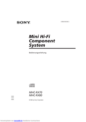 Sony MHC-RX80 Bedienungsanleitung
