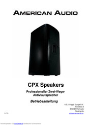 American Audio CPX 15A Betriebsanleitung