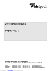 Whirlpool WKD 1740 A++ Gebrauchsanweisung