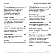 Sony Ericsson K550 Bedienungsanleitung