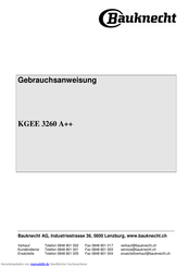 Bauknecht KGEE 3260 A++ Gebrauchsanweisung