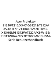 Acer XS-X10 Benutzerhandbuch