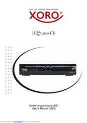 Xoro HRS 9200 CI+ Bedienungsanleitung