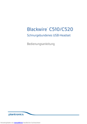 Plantronics Blackwire C510 Bedienungsanleitung